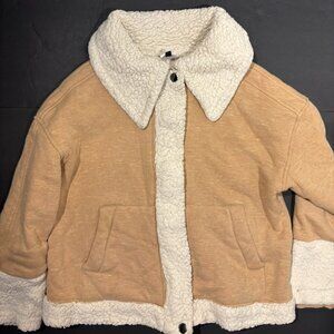 Cabi Women’s McQueen Jacket – Brown, Sherpa/Fleece Trim, Size S, EUC